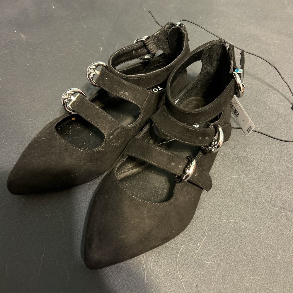 Torrid Black Flats with Silver Buckles